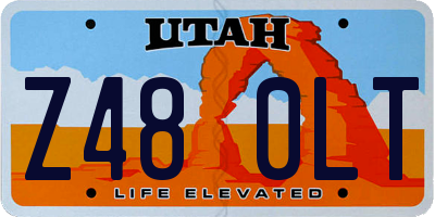 UT license plate Z480LT