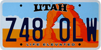 UT license plate Z480LW