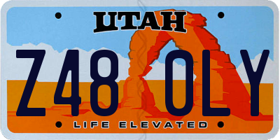 UT license plate Z480LY