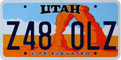 UT license plate Z480LZ
