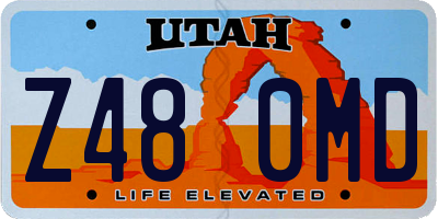 UT license plate Z480MD