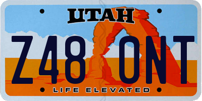 UT license plate Z480NT