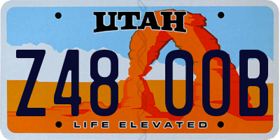 UT license plate Z480OB