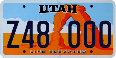 UT license plate Z480OO