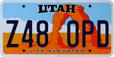 UT license plate Z480PD