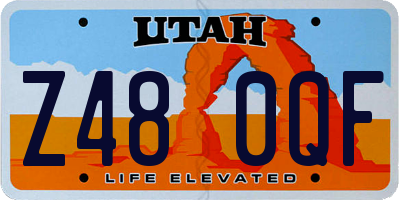 UT license plate Z480QF