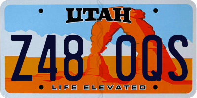 UT license plate Z480QS