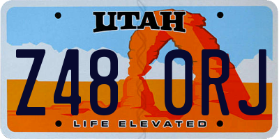 UT license plate Z480RJ
