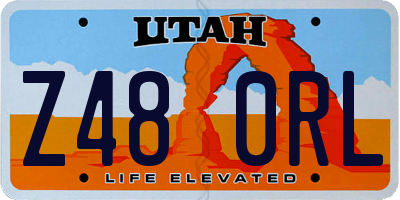 UT license plate Z480RL