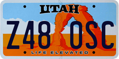 UT license plate Z480SC