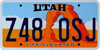 UT license plate Z480SJ