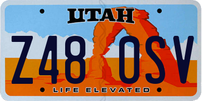 UT license plate Z480SV