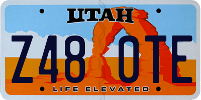 UT license plate Z480TE