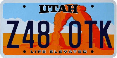 UT license plate Z480TK