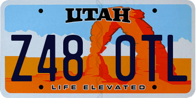 UT license plate Z480TL
