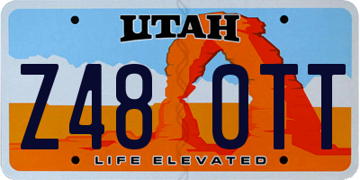 UT license plate Z480TT