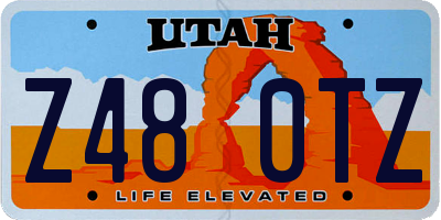 UT license plate Z480TZ