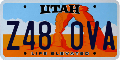 UT license plate Z480VA