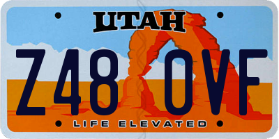 UT license plate Z480VF