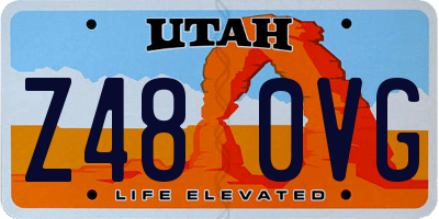 UT license plate Z480VG
