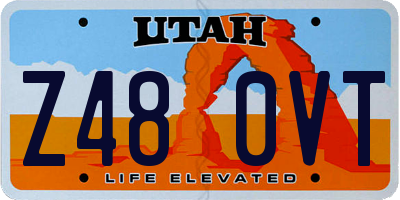 UT license plate Z480VT