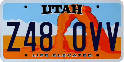 UT license plate Z480VV