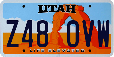 UT license plate Z480VW