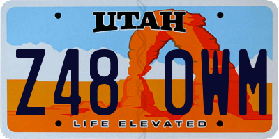 UT license plate Z480WM