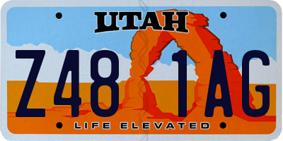 UT license plate Z481AG