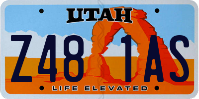 UT license plate Z481AS
