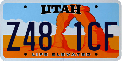 UT license plate Z481CF