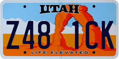 UT license plate Z481CK