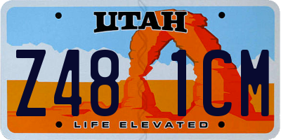 UT license plate Z481CM