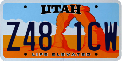 UT license plate Z481CW
