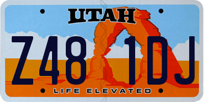 UT license plate Z481DJ