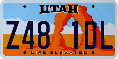 UT license plate Z481DL