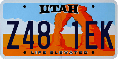 UT license plate Z481EK