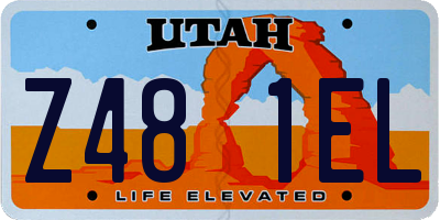 UT license plate Z481EL