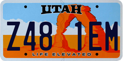 UT license plate Z481EM