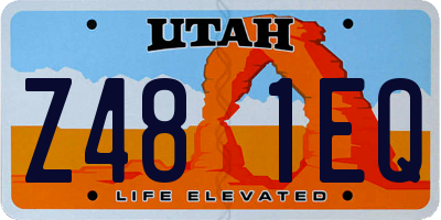 UT license plate Z481EQ