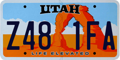UT license plate Z481FA