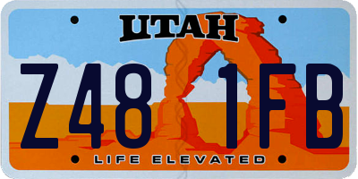 UT license plate Z481FB