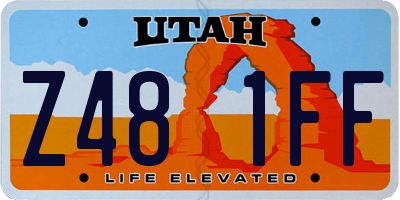 UT license plate Z481FF