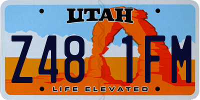 UT license plate Z481FM