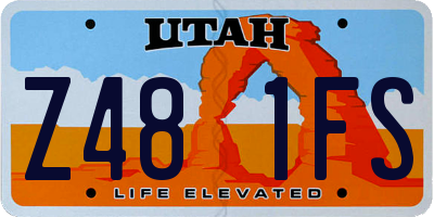 UT license plate Z481FS