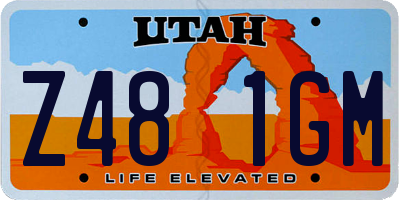 UT license plate Z481GM