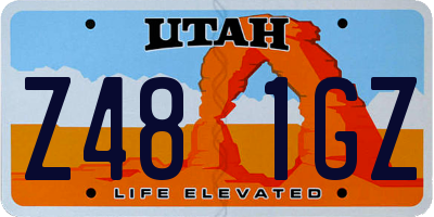 UT license plate Z481GZ