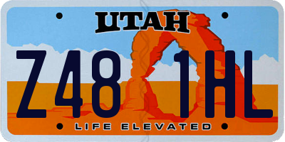 UT license plate Z481HL