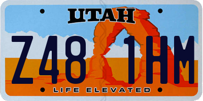 UT license plate Z481HM