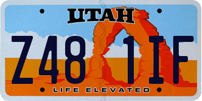 UT license plate Z481IF